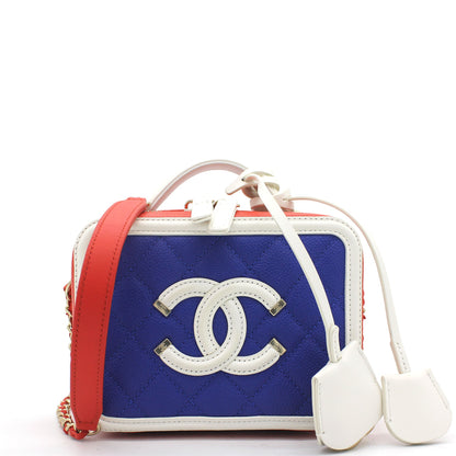 Caviar Quilted Small CC Filigree Vanity Case