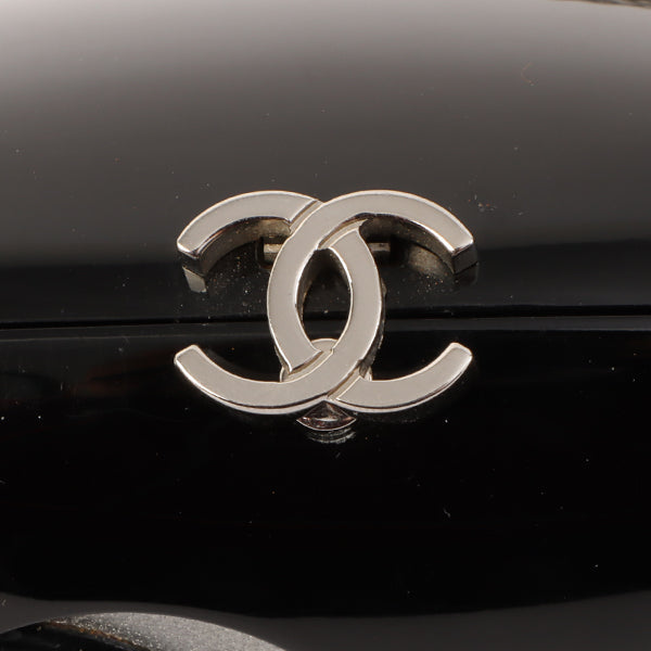Chanel Around 2007 Plastic Camellia Cutout Chain Bag Black/Silver