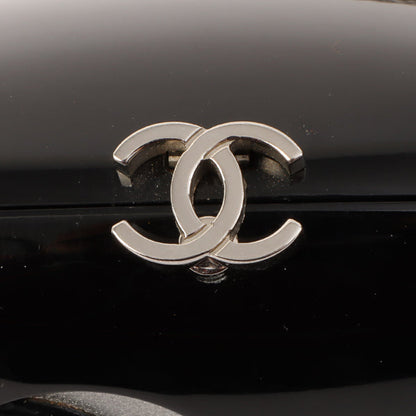 Chanel Around 2007 Plastic Camellia Cutout Chain Bag Black/Silver
