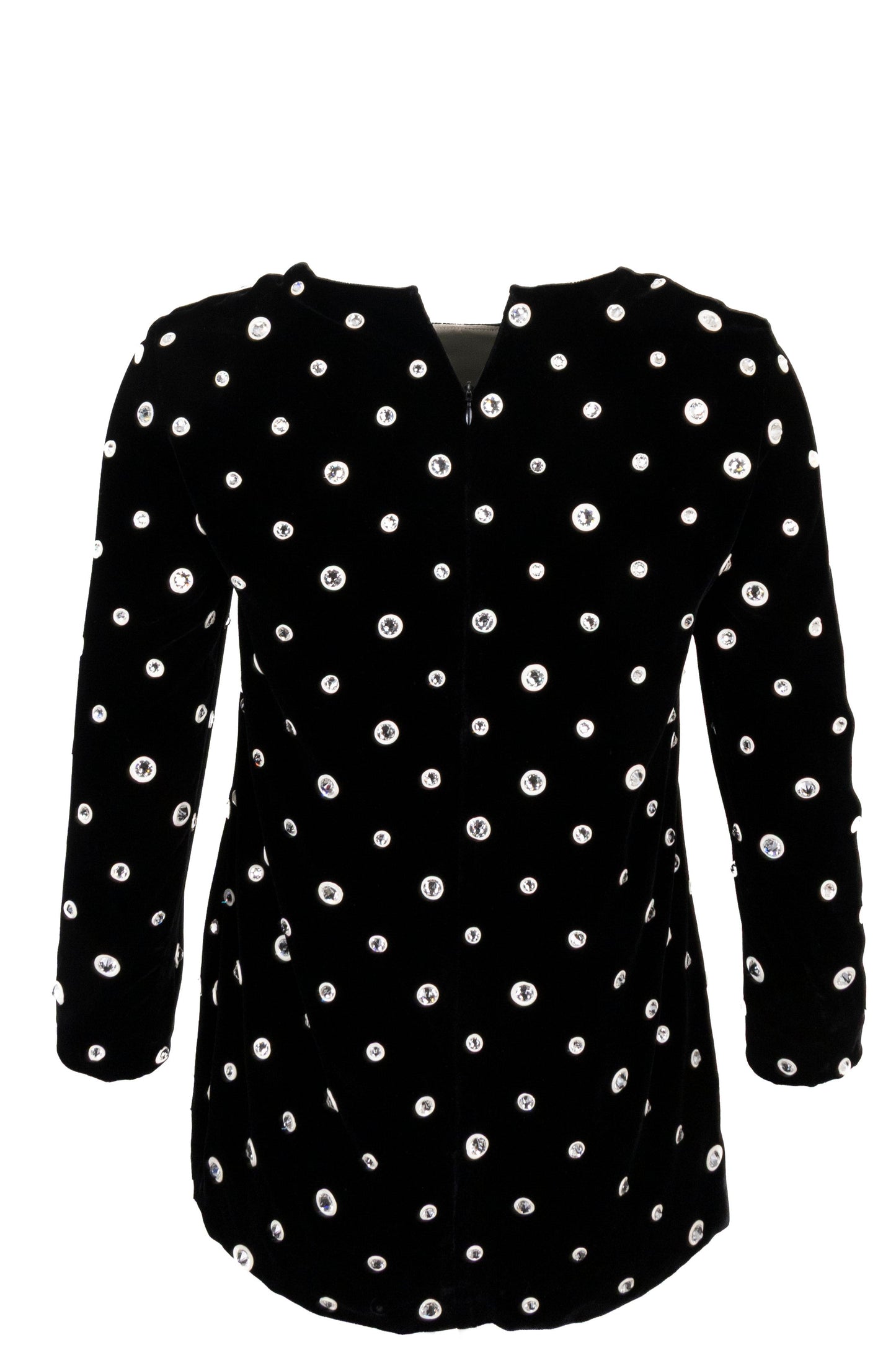 CÉLINE Crystal Velvet Top Black