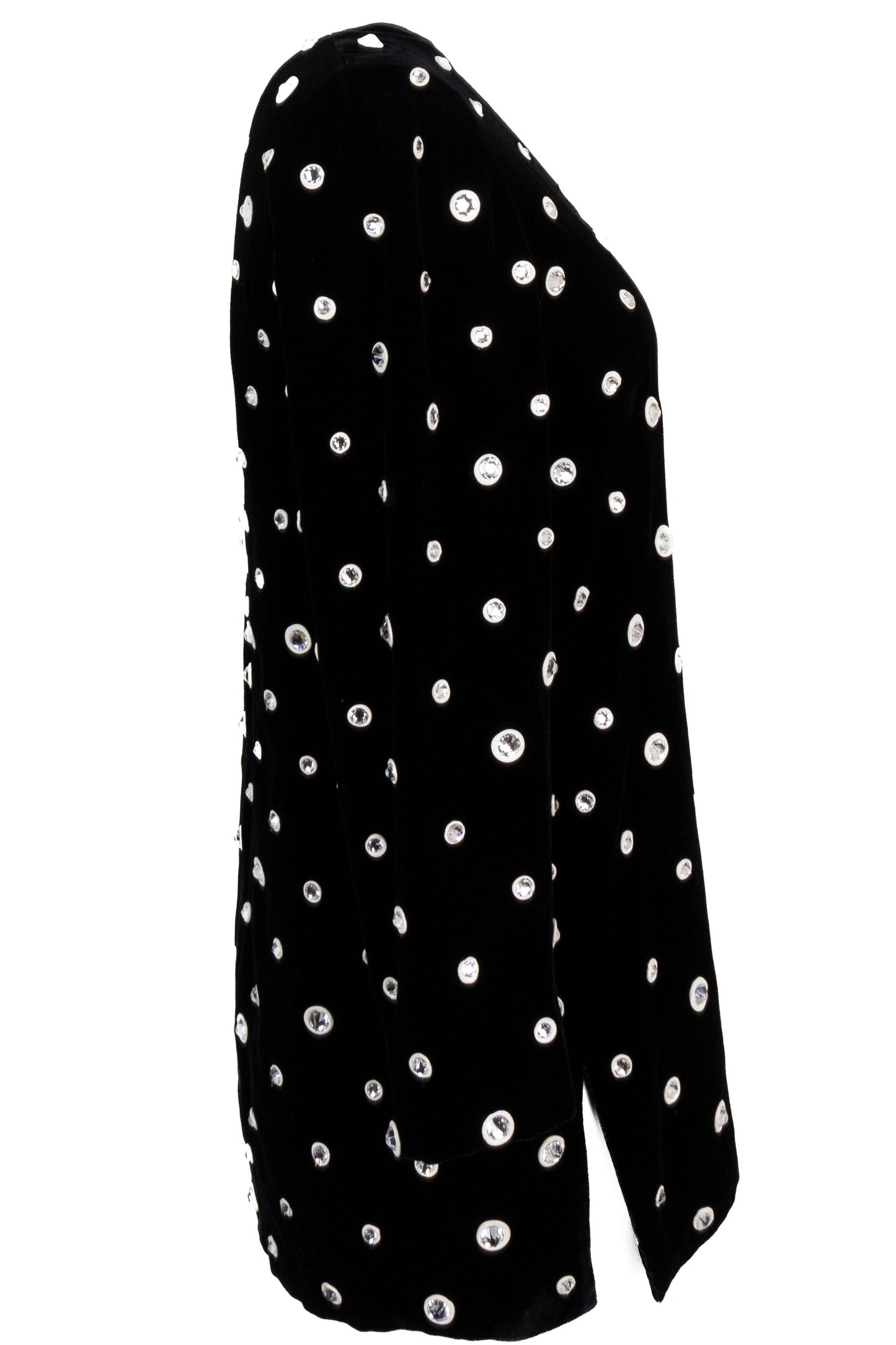 CÉLINE Crystal Velvet Top Black
