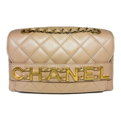 Chanel Beige Enchained Flap Bag