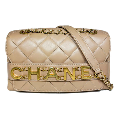 Chanel Beige Enchained Flap Bag