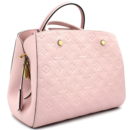 Louis-vuitton Montaigne MM Pink Monogram Empreinte Leather
