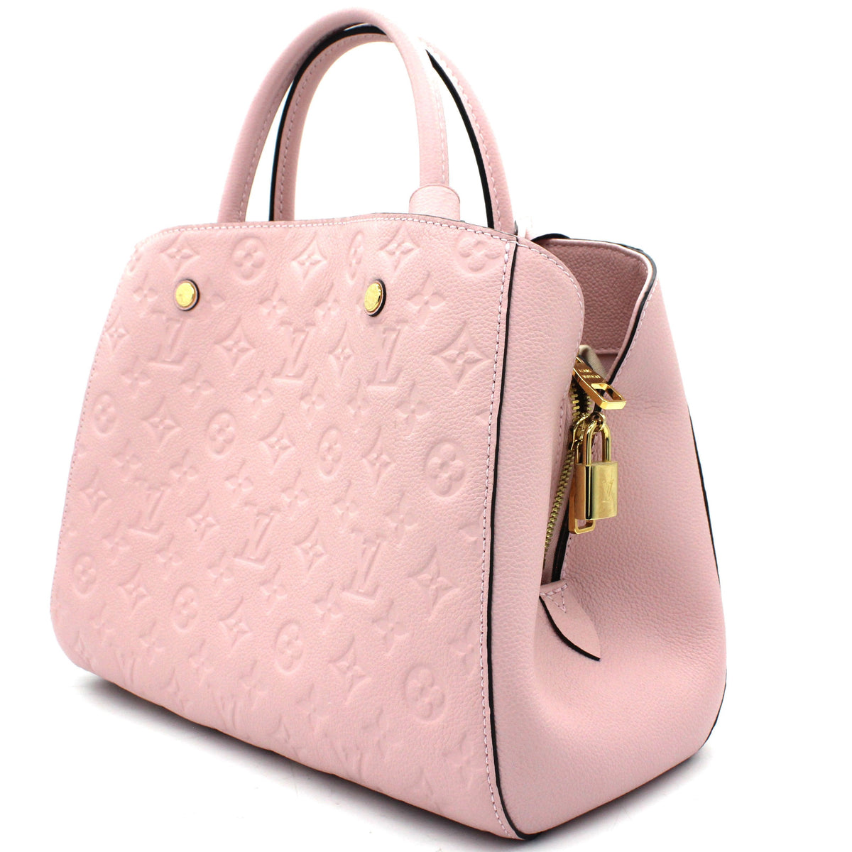 Louis-vuitton Montaigne MM Pink Monogram Empreinte Leather