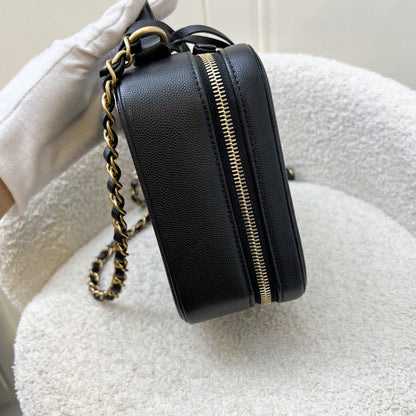 Chanel Medium Filigree Vanity Bag in Black Caviar, Black Trim and AGHW (Model: A93343)