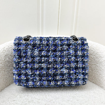 Chanel 2.55 Reissue Mini Flap in 20P Navy / Blue / Black Tweed and RHW