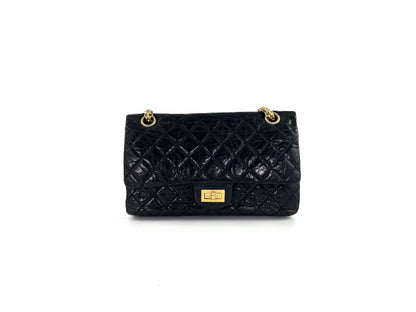 CHANEL Black 225 2005 Reissue 2.55 Leather Crossbody Bag