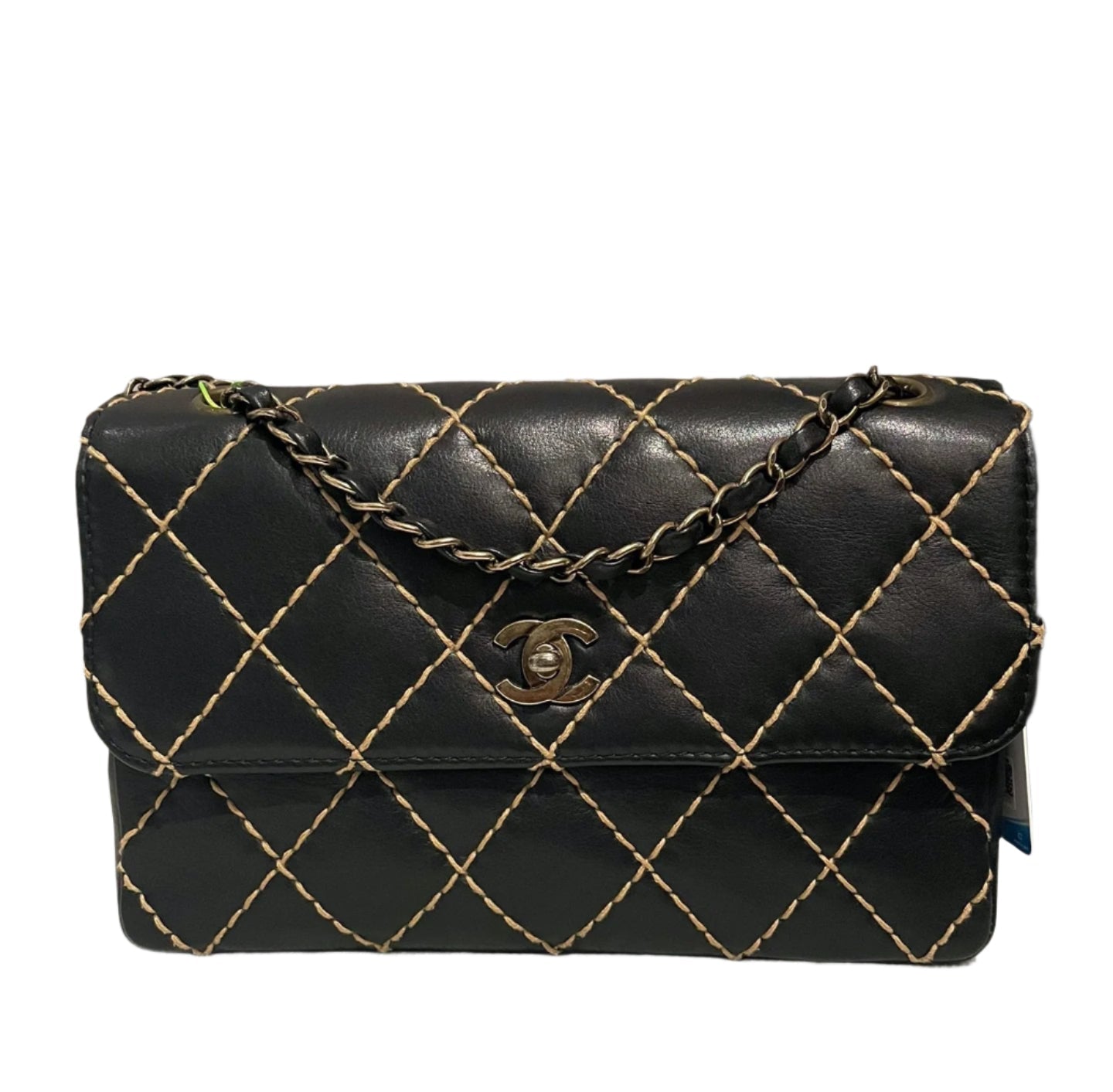 Chanel Wild Stitch Flap Black Leather with Stitching Detail 2000-2002