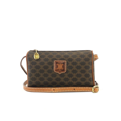 CELINE  Crossbody Small Shoulder bag Brown vintage Old Celine ty6g48