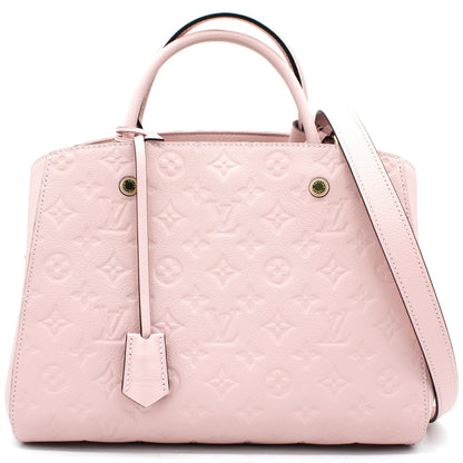 Louis-vuitton Montaigne MM Pink Monogram Empreinte Leather