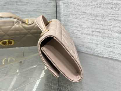DR527 Miss Caro Top Handle Pouch / 9.5x4.5x2inches / HIGHEST QUALITY VERSION