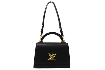 Louis Vuitton Black Taurillon Leather Twist One Handle MM Bag