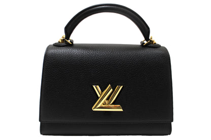 Louis Vuitton Black Taurillon Leather Twist One Handle MM Bag