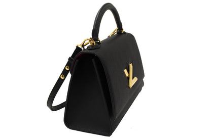 Louis Vuitton Black Taurillon Leather Twist One Handle MM Bag