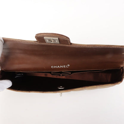 Chanel Around 2002 Made New Travel Nylon Chocolate Bar Turn-Lock Chain Bag Khaki/Brown
