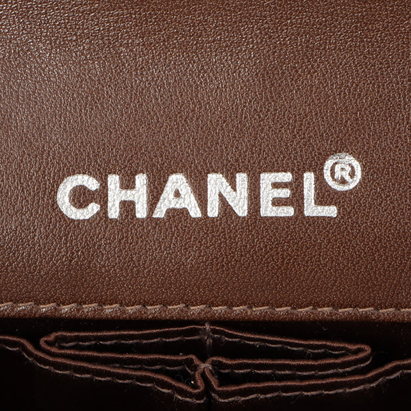 Chanel Around 2002 Made New Travel Nylon Chocolate Bar Turn-Lock Chain Bag Khaki/Brown