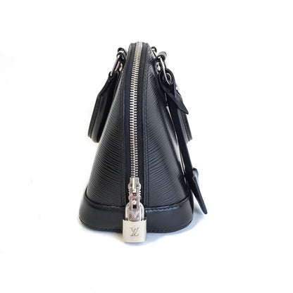 Louis-Vuitton Alma BB in Black Epi Leather