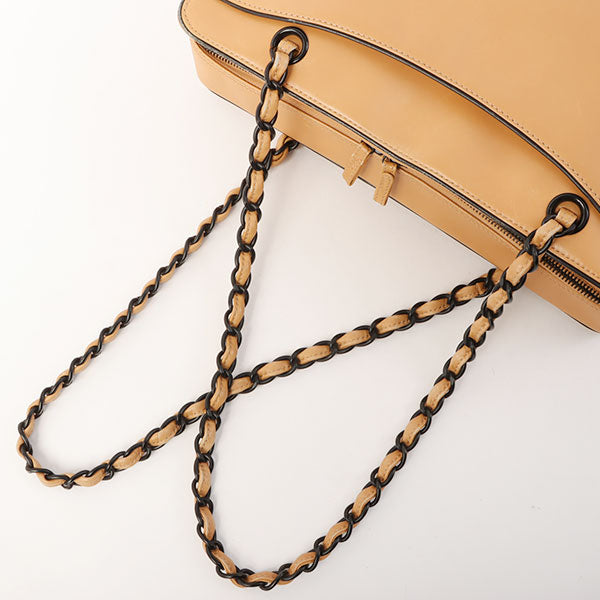 Chanel Around 2000 Made Cc Mark Plate Chain Shoulder Bag With Pouch Beige