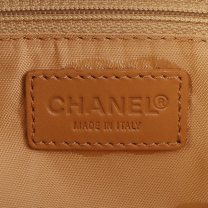 Chanel Around 2000 Made Cc Mark Plate Chain Shoulder Bag With Pouch Beige