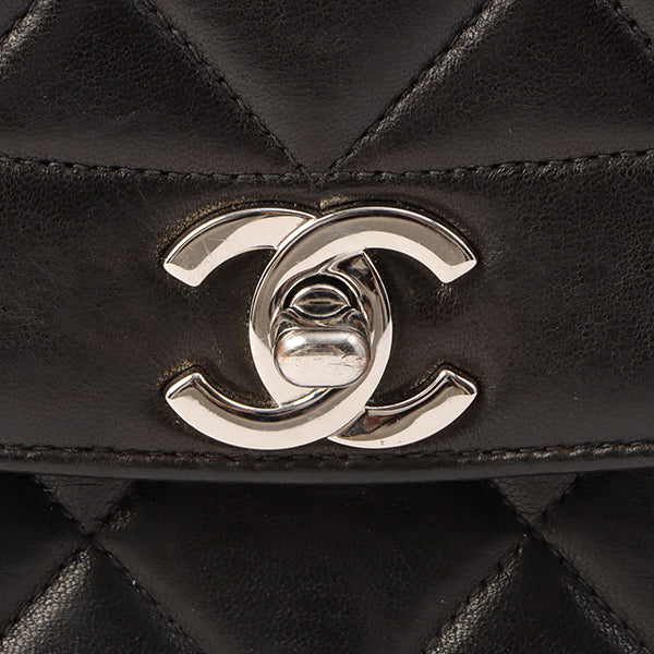 Chanel Around 1997 Made Diana Flap Chain Bag Black