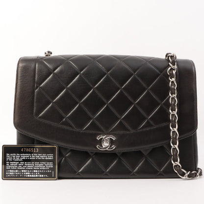 Chanel Around 1997 Made Diana Flap Chain Bag Black