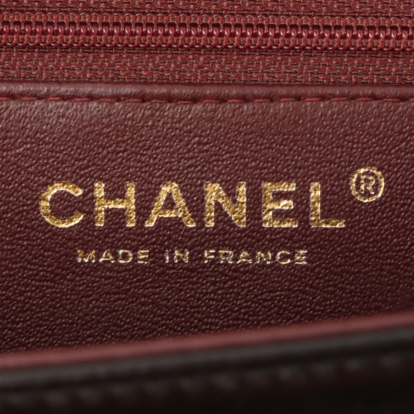Chanel Around 2001 Made Full Flap Turn-Lock Chain Bag Black