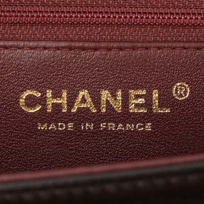 Chanel Around 2001 Made Full Flap Turn-Lock Chain Bag Black