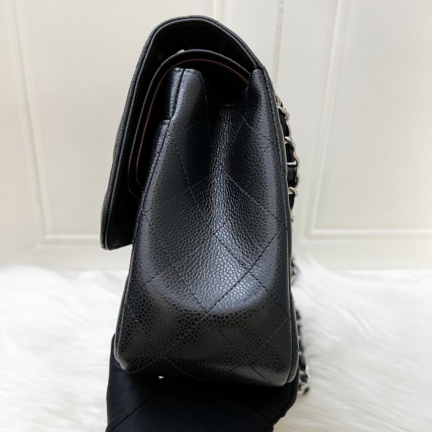 Chanel Jumbo Classic Flap DF in Black Caviar and SHW