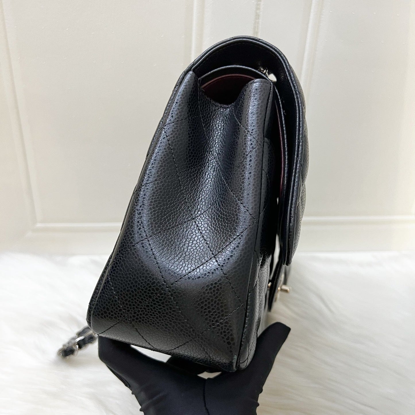 Chanel Jumbo Classic Flap DF in Black Caviar and SHW