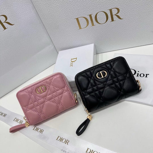 DR373 Lady Dior Voyageur Small Coin Purse/ 4.5 x 3.5 x 1 inches