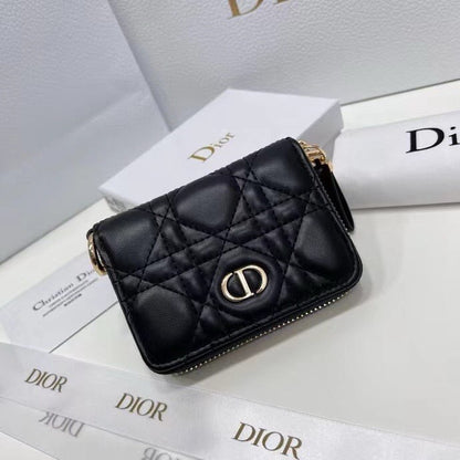 DR373 Lady Dior Voyageur Small Coin Purse/ 4.5 x 3.5 x 1 inches