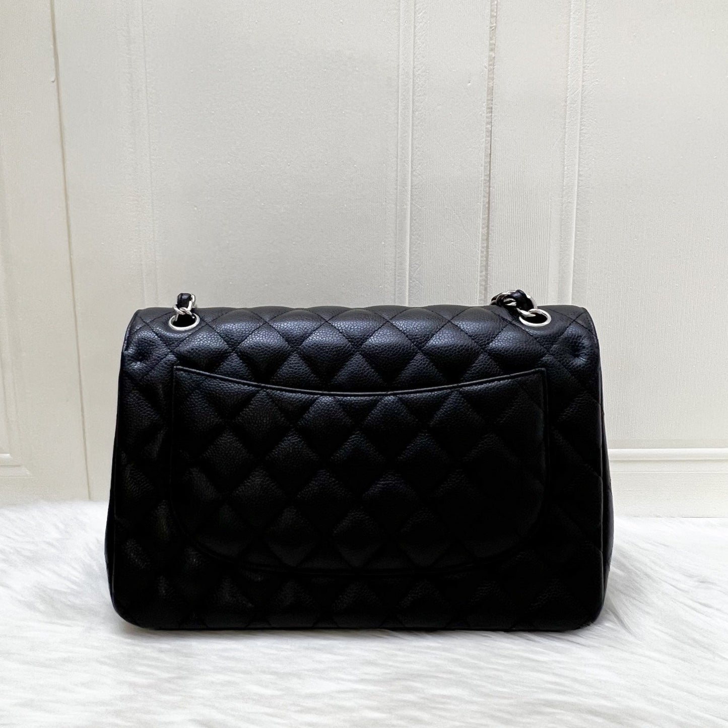 Chanel Jumbo Classic Flap DF in Black Caviar and SHW