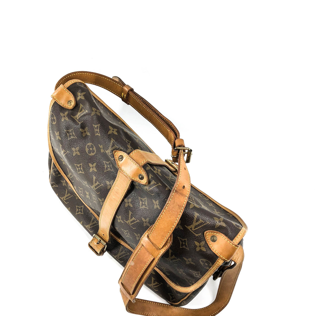 Louis-Vuitton Vintage Monogram Saumur 35 Monogram Cross Body Bag