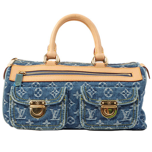 Louis Vuitton 2005 Made Denim Monogram Neo Speedy Indigo