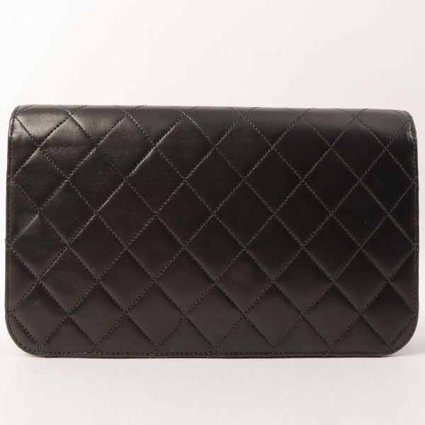 Chanel Around 2001 Made Full Flap Turn-Lock Chain Bag Black
