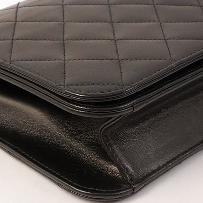 Chanel Around 2001 Made Full Flap Turn-Lock Chain Bag Black