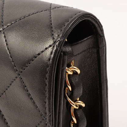 Chanel Around 2001 Made Full Flap Turn-Lock Chain Bag Black