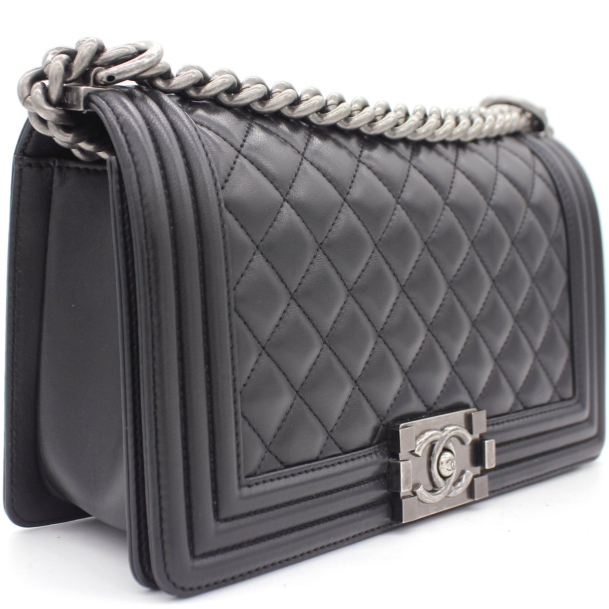 Quilted Medium Boy Bag Lambskin