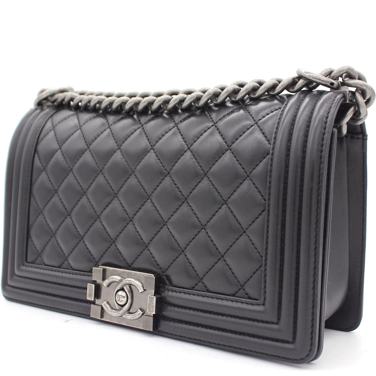 Quilted Medium Boy Bag Lambskin