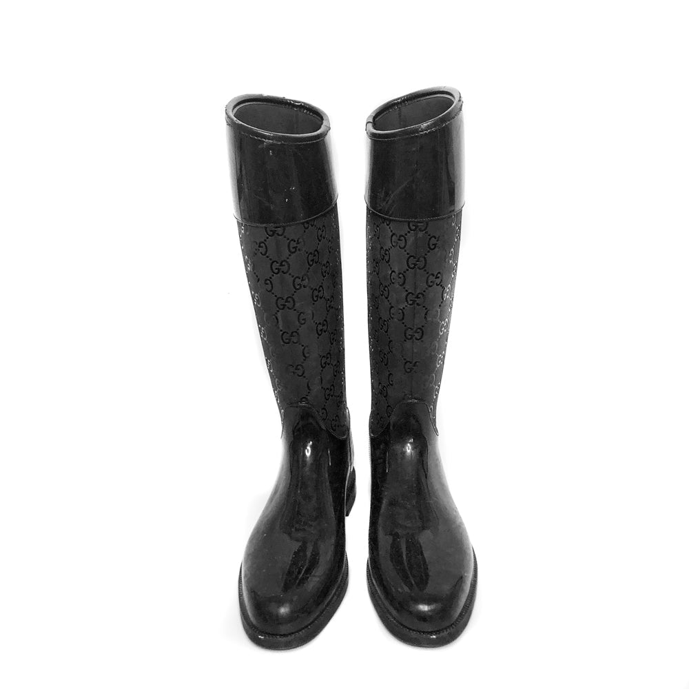 Gucci Gucci Rubber Rain Boots with Lining