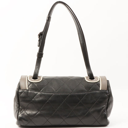 Chanel 2007 Made Bicolor Design 2.55 Shoulder Bag Grey/White