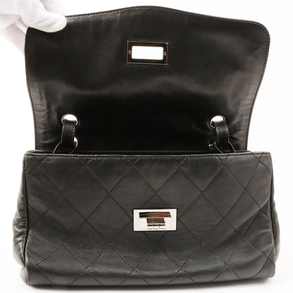 Chanel 2007 Made Bicolor Design 2.55 Shoulder Bag Grey/White