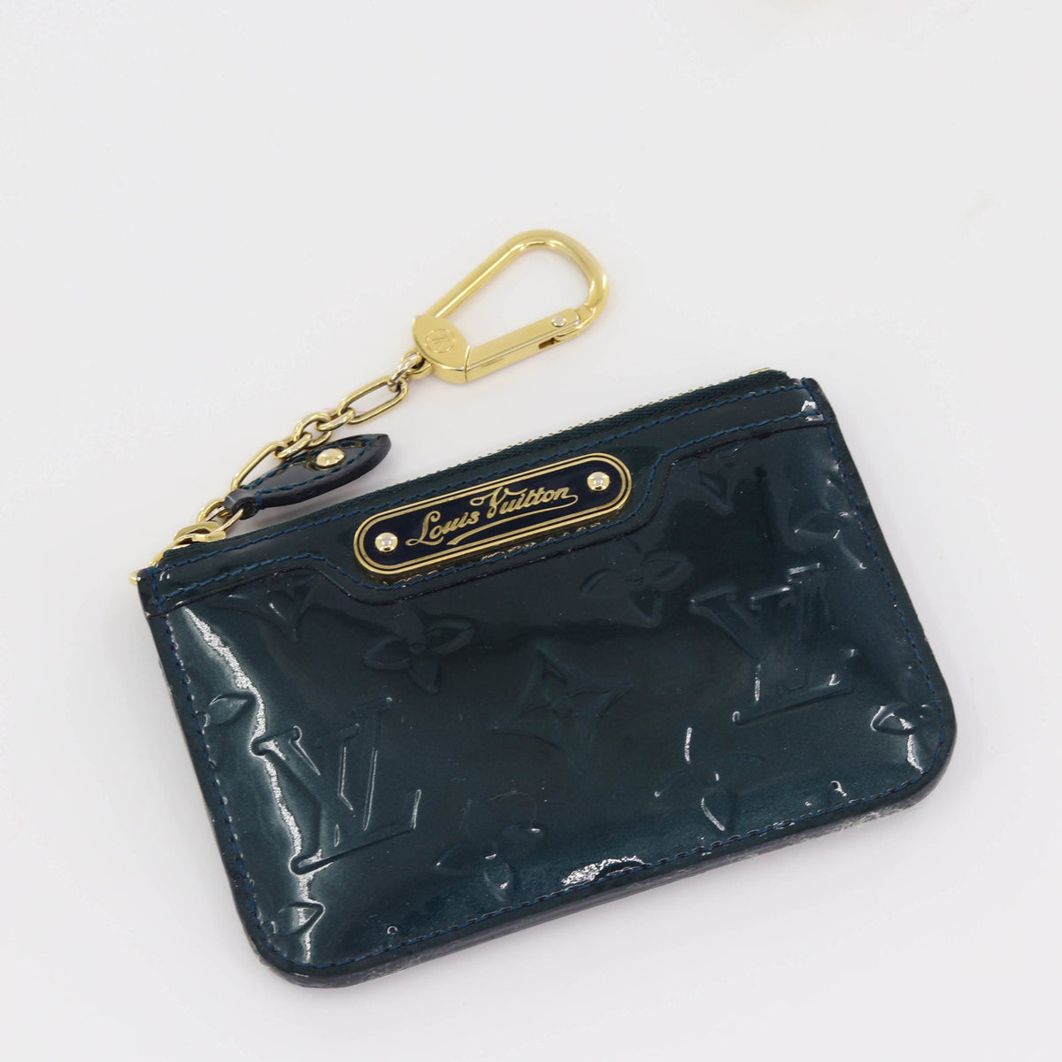 Louis-Vuitton Patent Card Holder Coin Pouch Key Ring