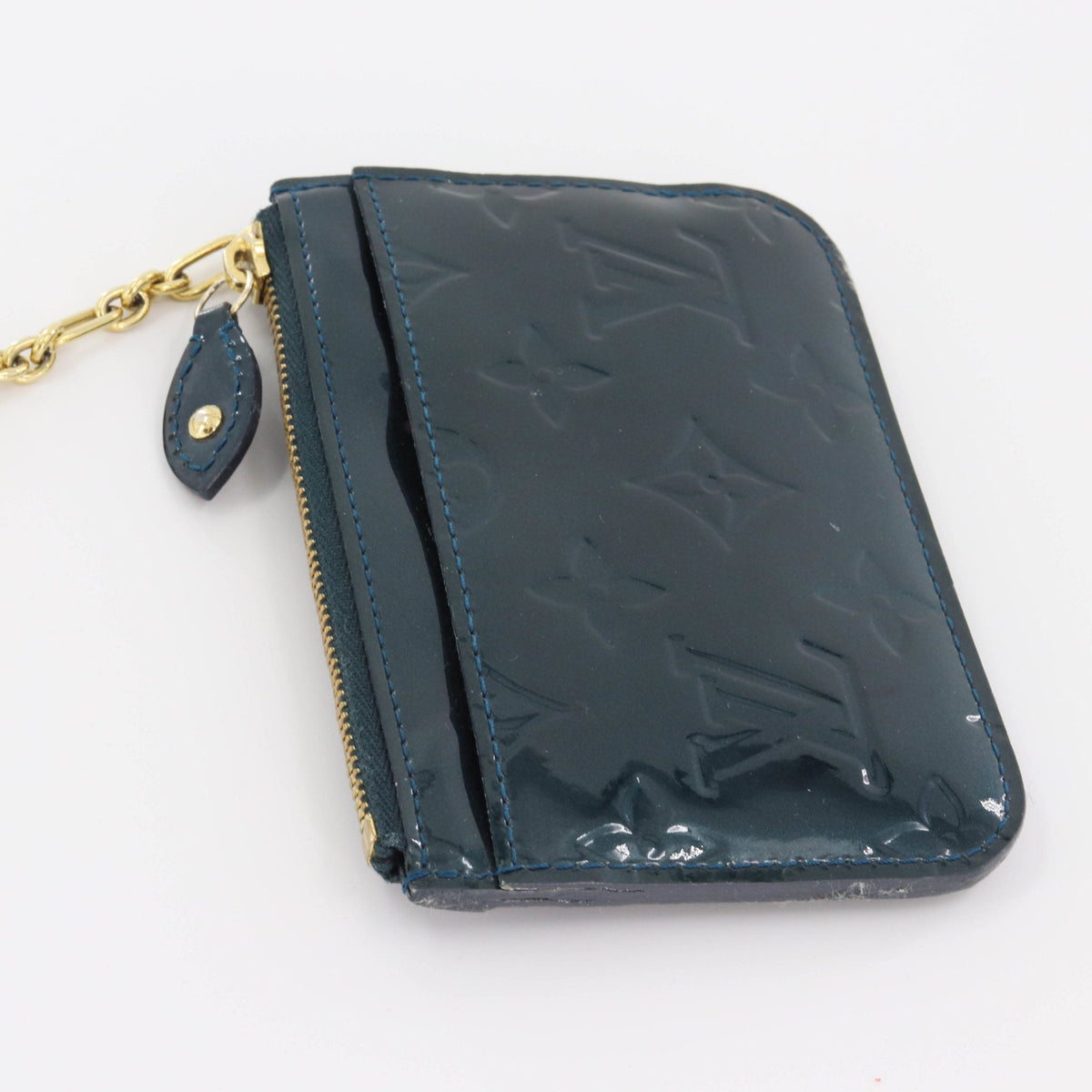 Louis-Vuitton Patent Card Holder Coin Pouch Key Ring