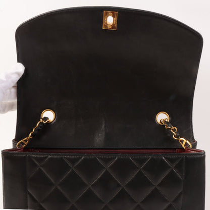 CHANEL Around 1992 Made Diana Flap Chain Bag 25Cm Black