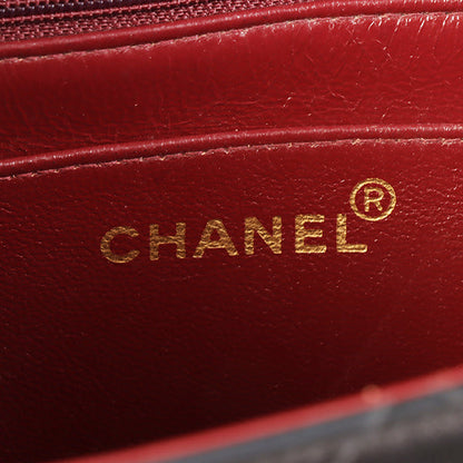 CHANEL Around 1992 Made Diana Flap Chain Bag 25Cm Black