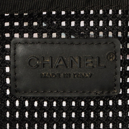 Chanel Around 2007 Made Sport Line Mesh Cc Mark Boston Bag Black
