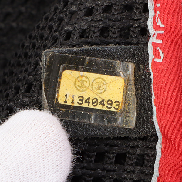 Chanel Around 2007 Made Sport Line Mesh Cc Mark Boston Bag Black