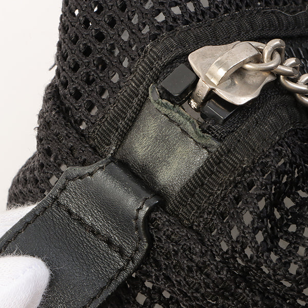 Chanel Around 2007 Made Sport Line Mesh Cc Mark Boston Bag Black